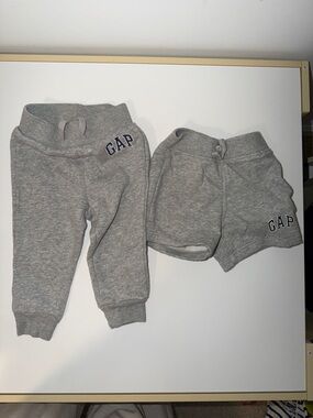 GAP Kids Light Gray Joggers and Shorts Set